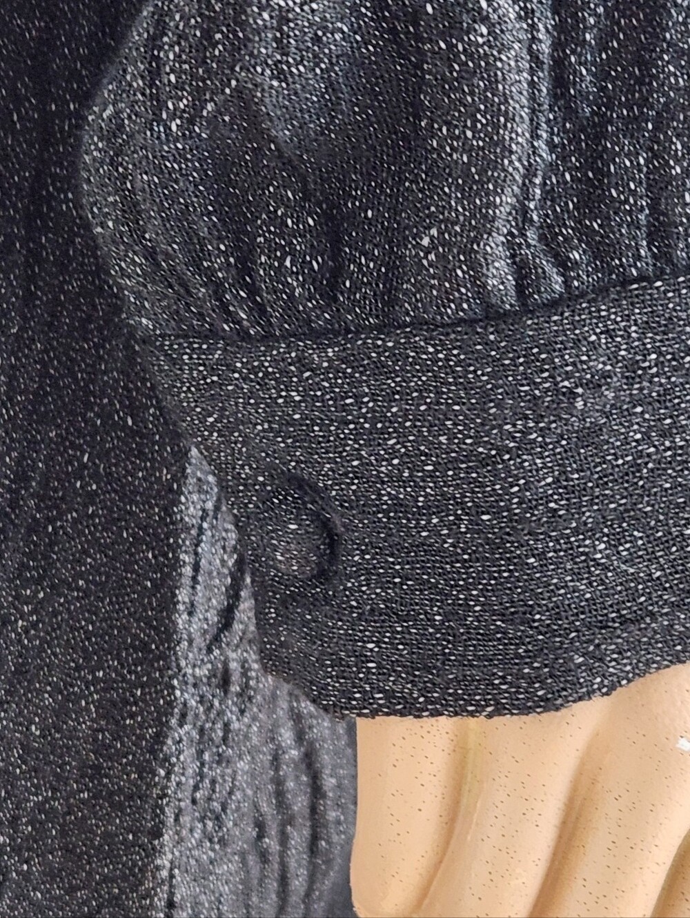 Heather Black Hooded Gauze Dress With Printed Panels - Picture 6 of 12
